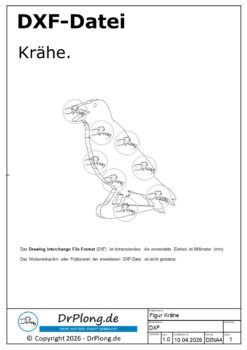 Krähe DXF-Datei